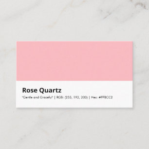 Rose Quartz "Mjuk och graciös" färg Visitkort