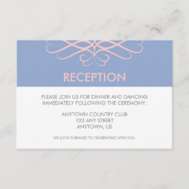 Rose Quartz och Blå, Eleganta detaljer Bröllop Tilläggskort