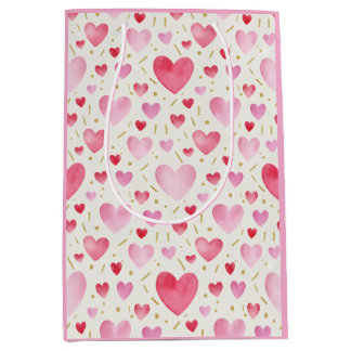 Rose Quartz Romance: Watercolor Hjärtan & Guld