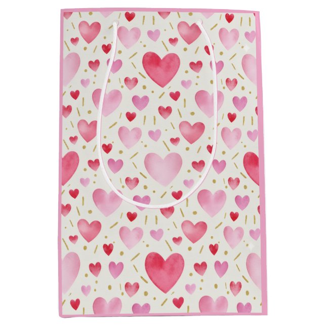 Rose Quartz Romantik: Akvarell Hjärtan & Guld  (Framsidan)