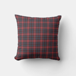 Rose Red Blue Black Plaid Tartan Kudde