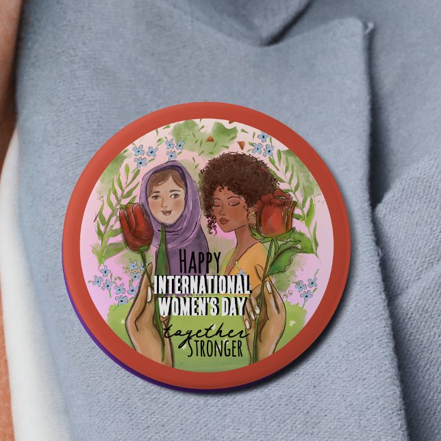 Rose Red Womens Day Button I Stronger together Knapp (Rose Red Womens Day Button I Stronger together)