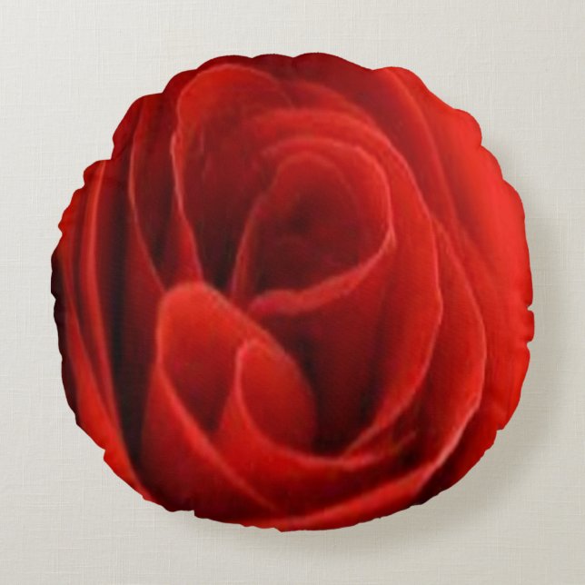 rose rose rund kudde (Framsidan)