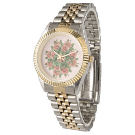 Rose Roses Rosen bouquet – Rosenbouquet pastel Armbandsur