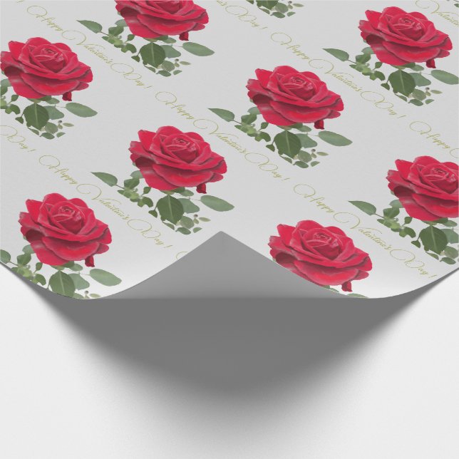 Rose rouge - red rose valentine’s day presentpapper (Hörn)