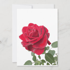 Rose rouge - symbole d’amour Inbjudningar