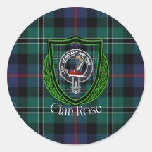 Rose Scottish Clan Tartan & Crest