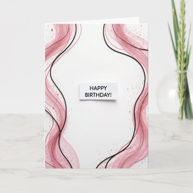 Rose Shimmer Födelsedagskort Kort (Framsida)