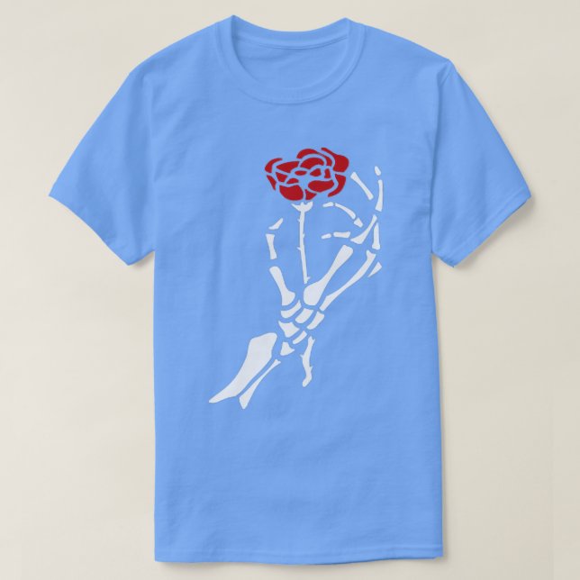 Rose Skeleton Hand Flower Goth Gothic Aesthetic  T Shirt (Design framsida)