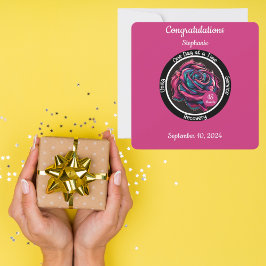 Rose Sobriety Chip | 12-stegs återhämtning Kort