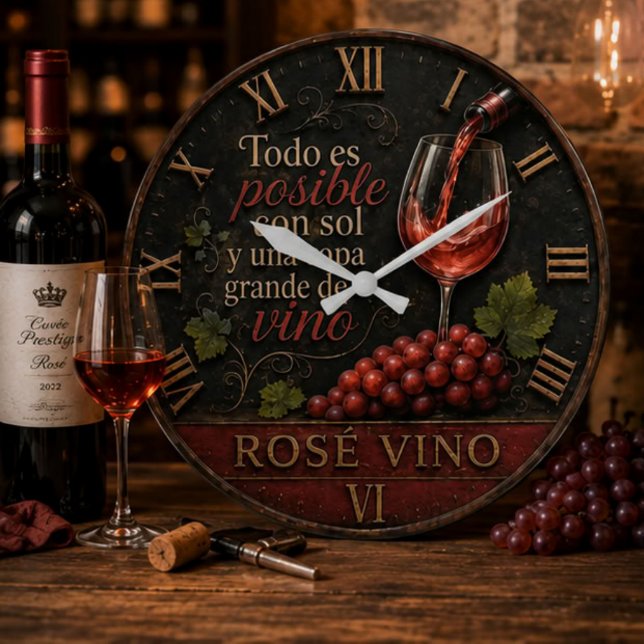 Rosé Spanish Wine  Stor Klocka (Skapare uppladdad)