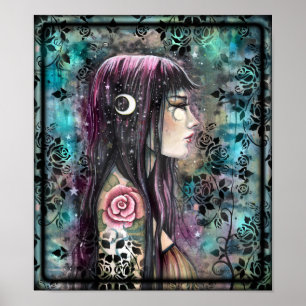Rose Tattoo Samtidskonst Fantasi Konst Poster