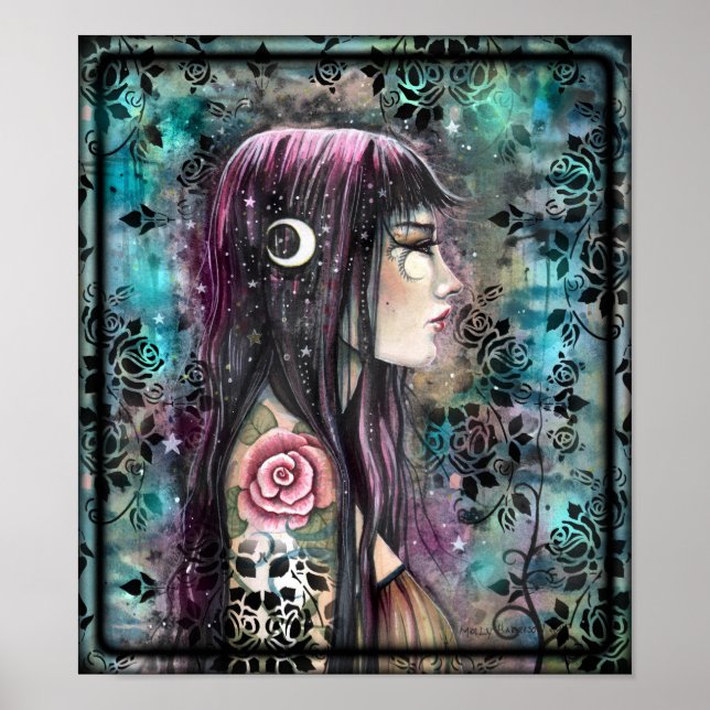 Rose Tattoo Samtidskonst Fantasi Konst Poster (Framsidan)