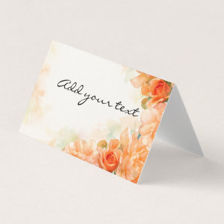 Rose themed wedding place setting card visitkort