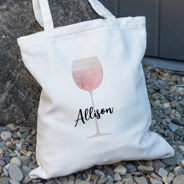 Rosé Vin Bridesmaid Bröllop Brudens sida Tygkasse (Skapare uppladdad)