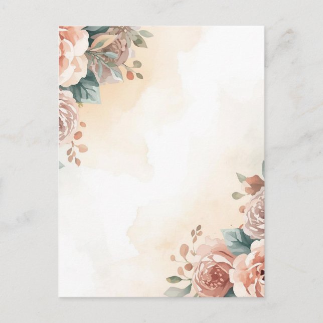 Rose Water Color Vykort (Framsida)