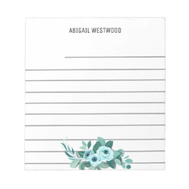 Rose watercolour  Mom Personalized Name  Anteckningsblock