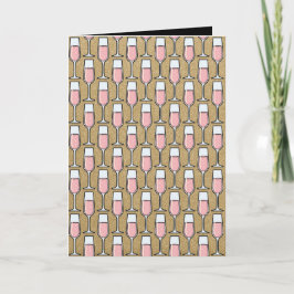 Rose Wine Pattern Gold Kort