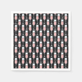 Rose Wine Pattern Pappersservett