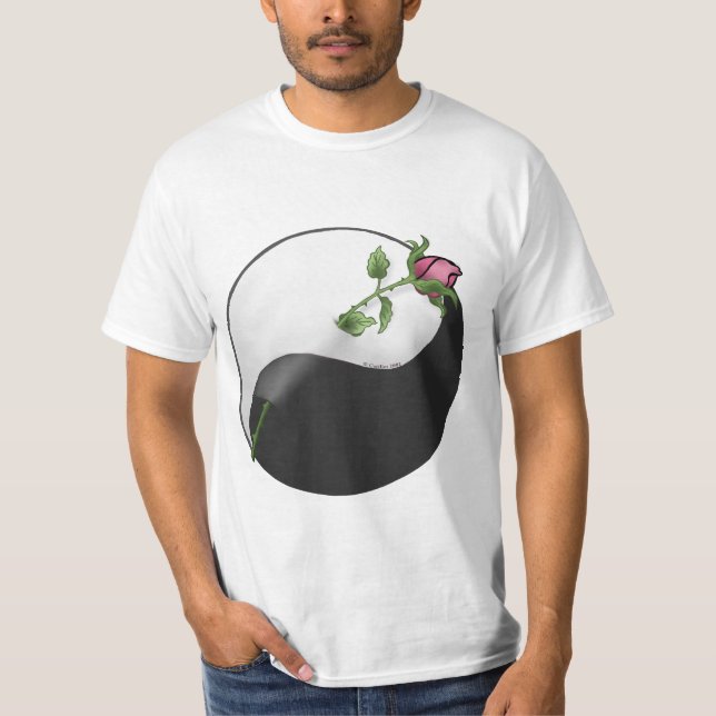 Rose Yin Yang T Shirt (Framsida)
