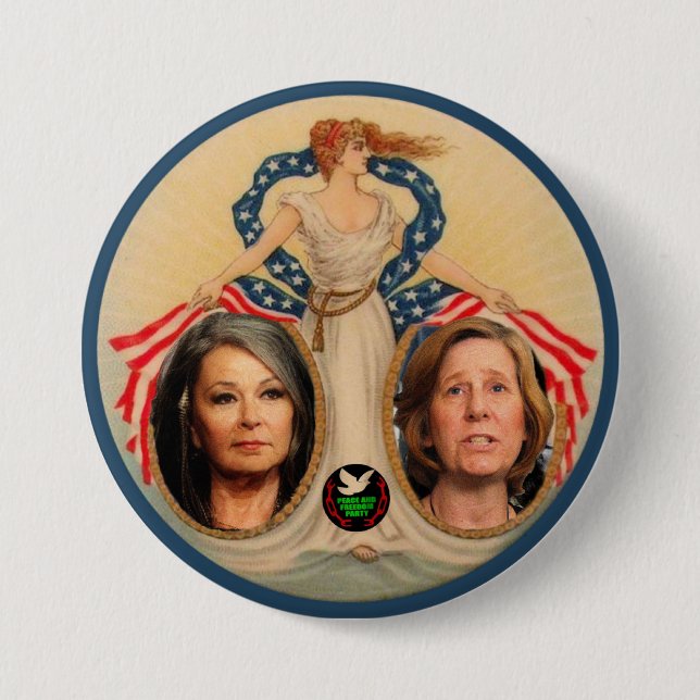 Roseanne Barr/Cindy Sheehan 2012 Knapp (Framsida)