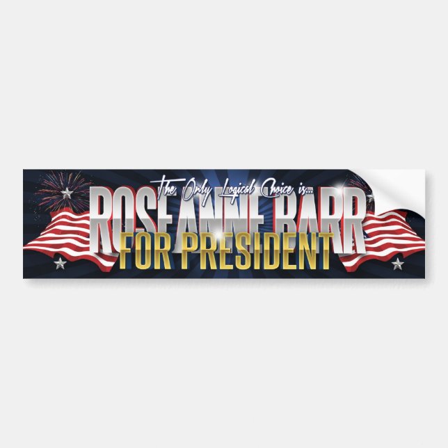 RoseAnne Barr för president Bildekal (Framsidan)