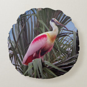 Roseat Spoonbill round-kudde Rund Kudde