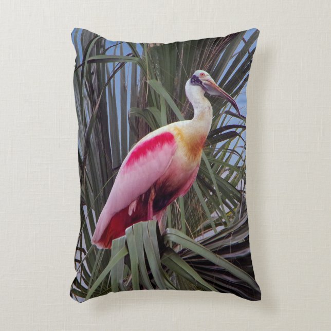 Roseate Spoonbill-accentkudde Prydnadskudde (Framsidan(Vertikal))