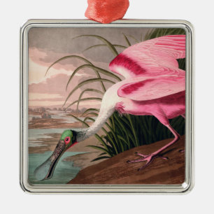 Roseate Spoonbill Audubon Bird Wildlife Julgransprydnad Metall