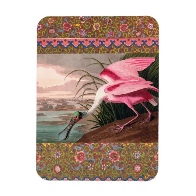 Roseate Spoonbill Audubon Bird Wildlife Magnet (Vertikal)