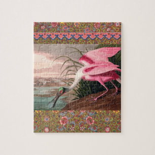 Roseate Spoonbill Audubon Bird Wildlife Pussel