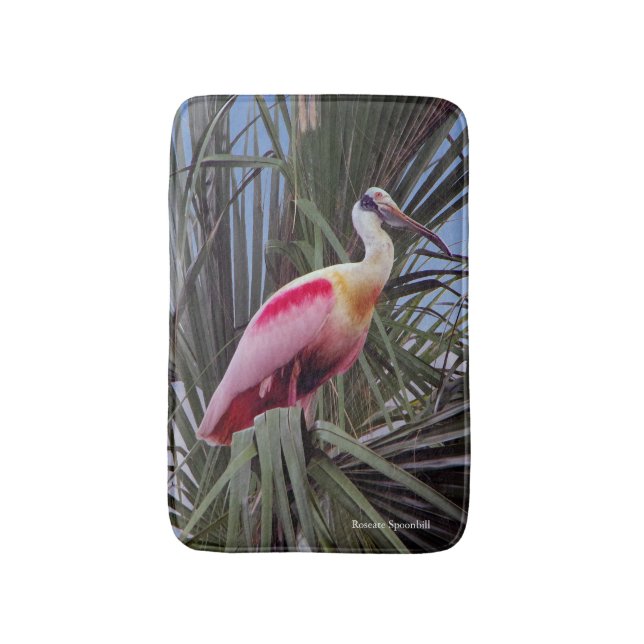 Roseate Spoonbill bathmat Badrumsmatta (Framsidan (Vertikal))