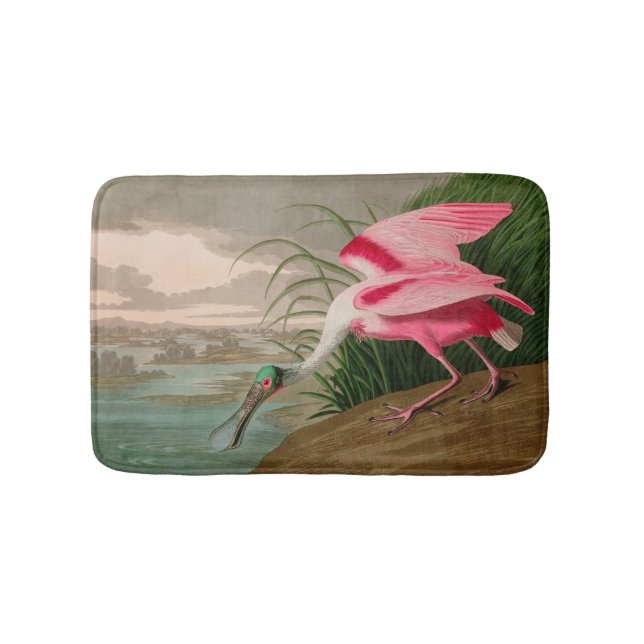 Roseate Spoonbill Birds of America Audubon Print Badrumsmatta (Framsidan)
