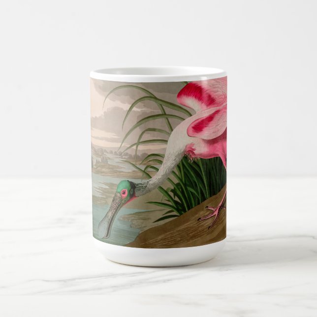 Roseate Spoonbill Birds of America Audubon Print Kaffemugg (Center)