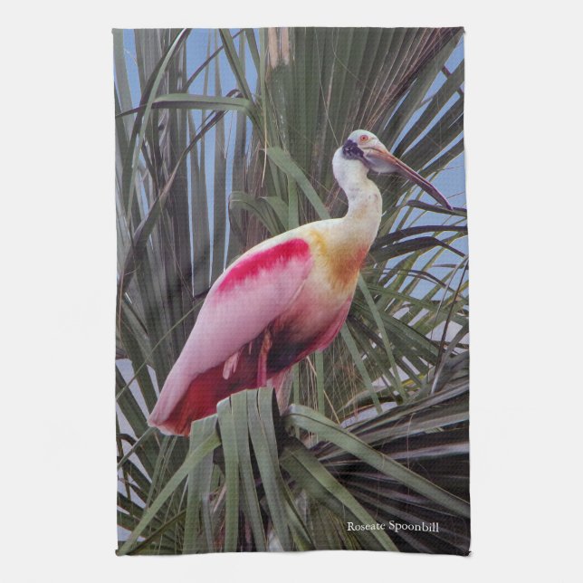 Roseate Spoonbill kökshandduk (Vertikal)