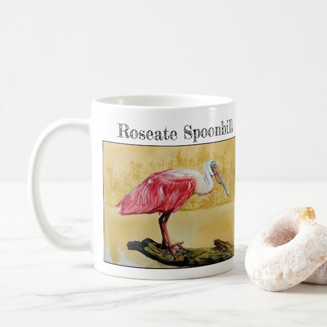 Roseate Spoonbill ( Platalea ajaja ) Kaffemugg (Med munk)