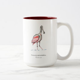 Roseate Spoonbill Two-Tone Coffee Mugg