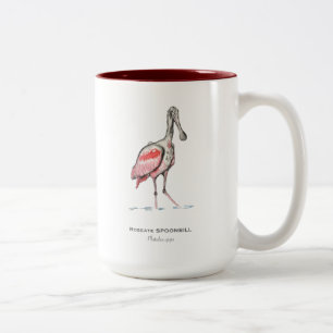 Roseate Spoonbill Two-Tone Coffee Mugg