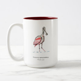 Roseate Spoonbill Two-Tone Coffee Mugg