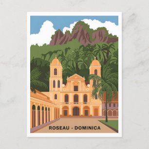 Roseau Dominica Vintage Vykort