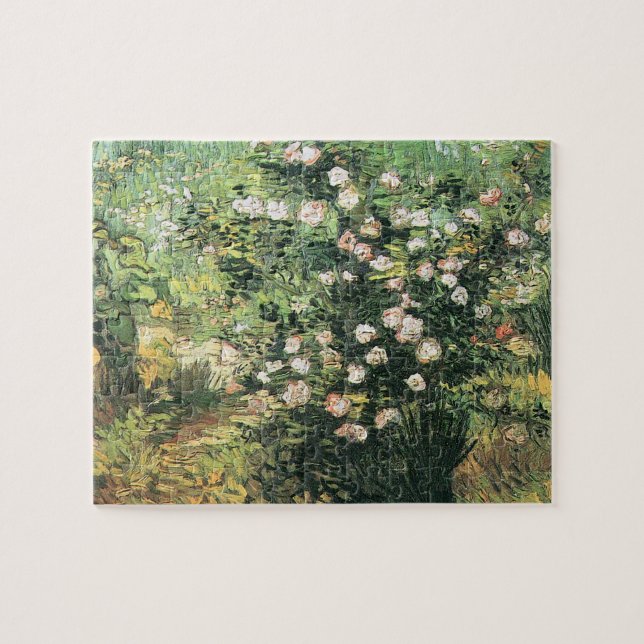 Rosebush i Blommar av Vincent van Gogh Pussel (Horisontell)