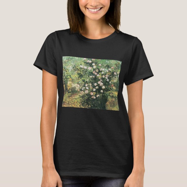 Rosebush i Blommar av Vincent van Gogh T Shirt (Framsida)