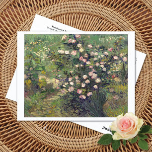 Rosebush i Blommar Vincent van Gogh Postcard Vykort