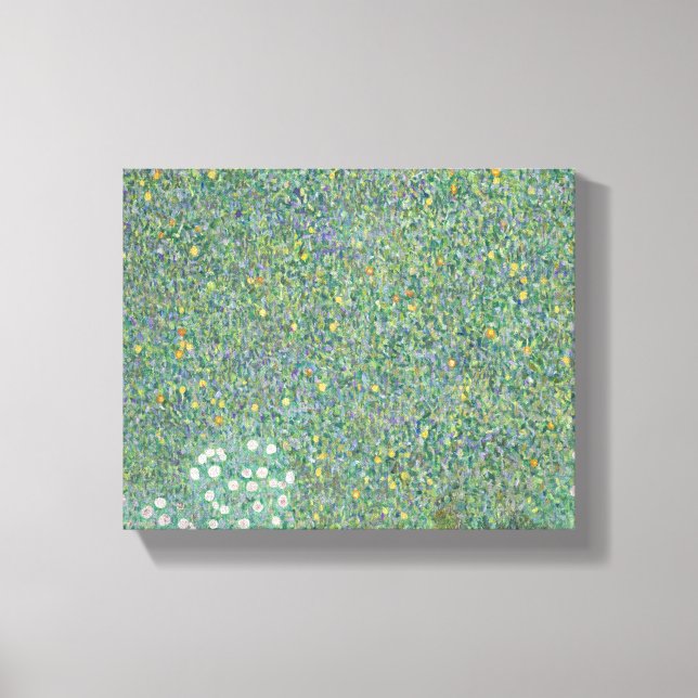Rosebuskar under träd - Gustav Klimt Canvastryck (Framsida)