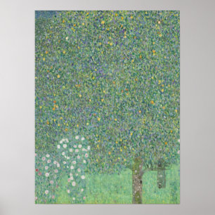 Rosebuskar under träd - Gustav Klimt Poster
