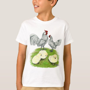 Rosecomb-dvärghöner och kycklingar t shirt