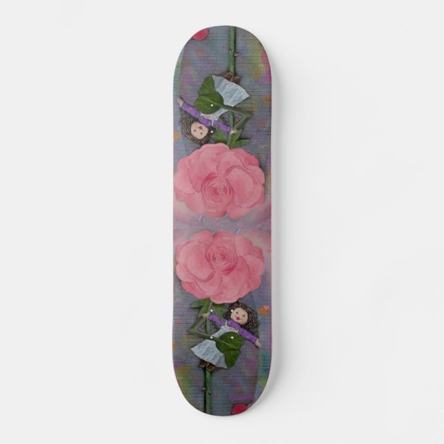 Rosegifts Ragdoll rosa skateboard. Mini Skateboard Bräda 18,7 Cm (Framsida)