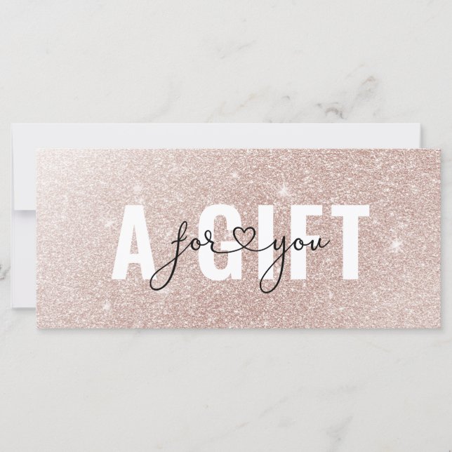 ROSEGOLD GLITTER AFFÄRSOMRÅDESINTYG (Framsida)