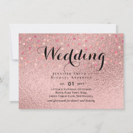 RoseGold Glitter Glam Foil Se Bröllop BUDGET