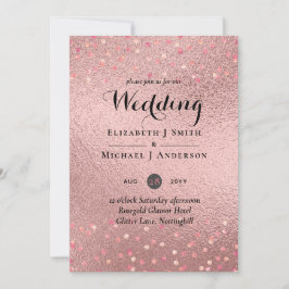 RoseGold Glitter Glam Foil Se Bröllop BUDGET